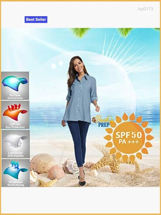 UPF 50 Long Sleeve Quick Dry Active Shirt for Hiking Fishing Travel - Picture 4 of 7